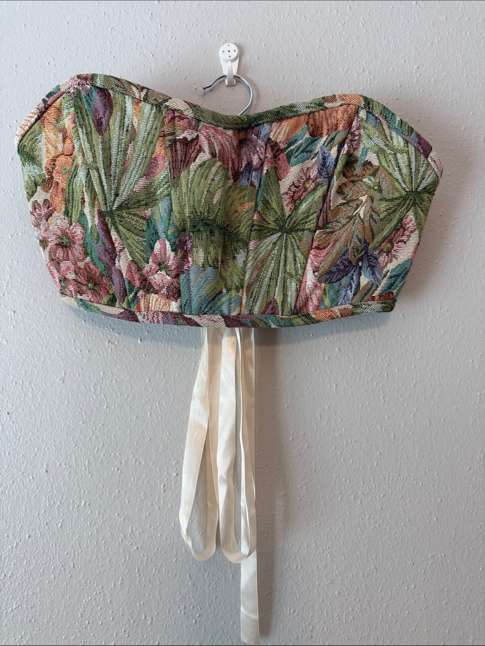 American Threads Floral Tapestry Corset Top